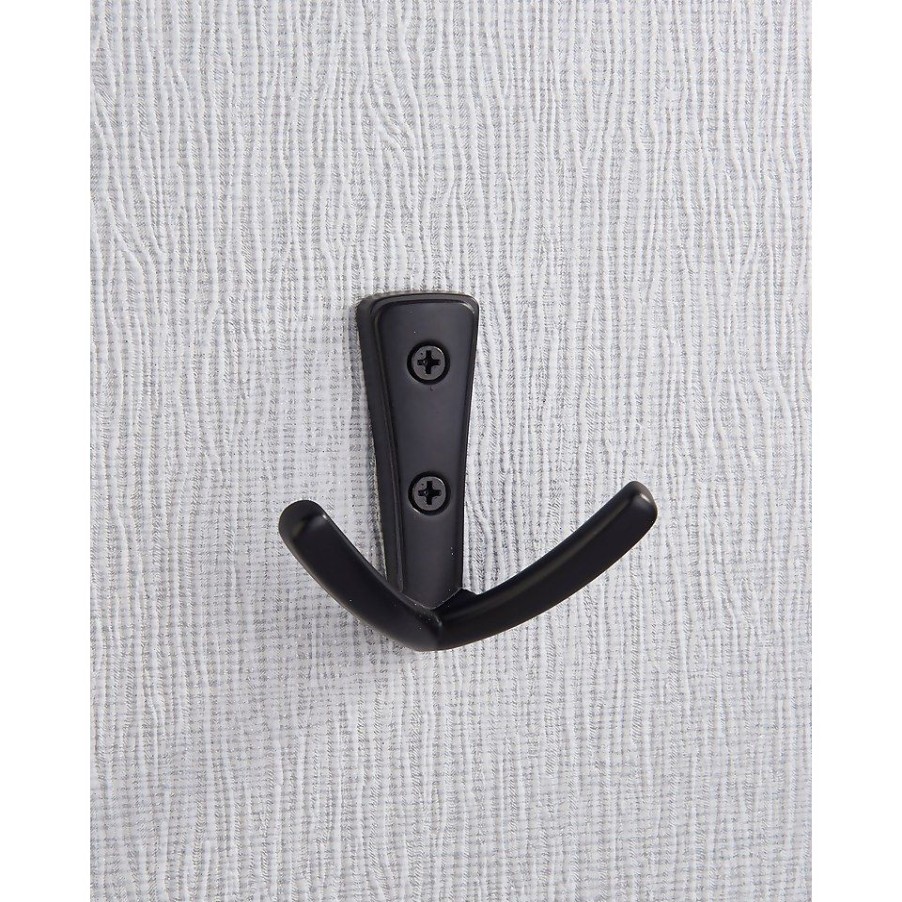 Homebase Hallway Furniture | Modern Twin Hook - Matt Black