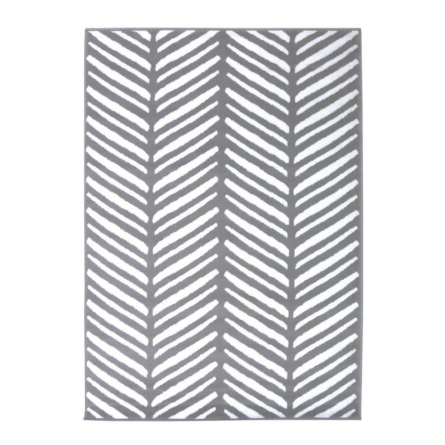 Homebase Rugs | Herringbone Rug - Silver - 120X170Cm