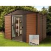 Homebase Garden Sheds | Yardmaster 10X12Ft Woodgrain Shed & Floor Frame