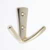 Homebase Hallway Furniture | Modern Twin Hook - Polished Brass