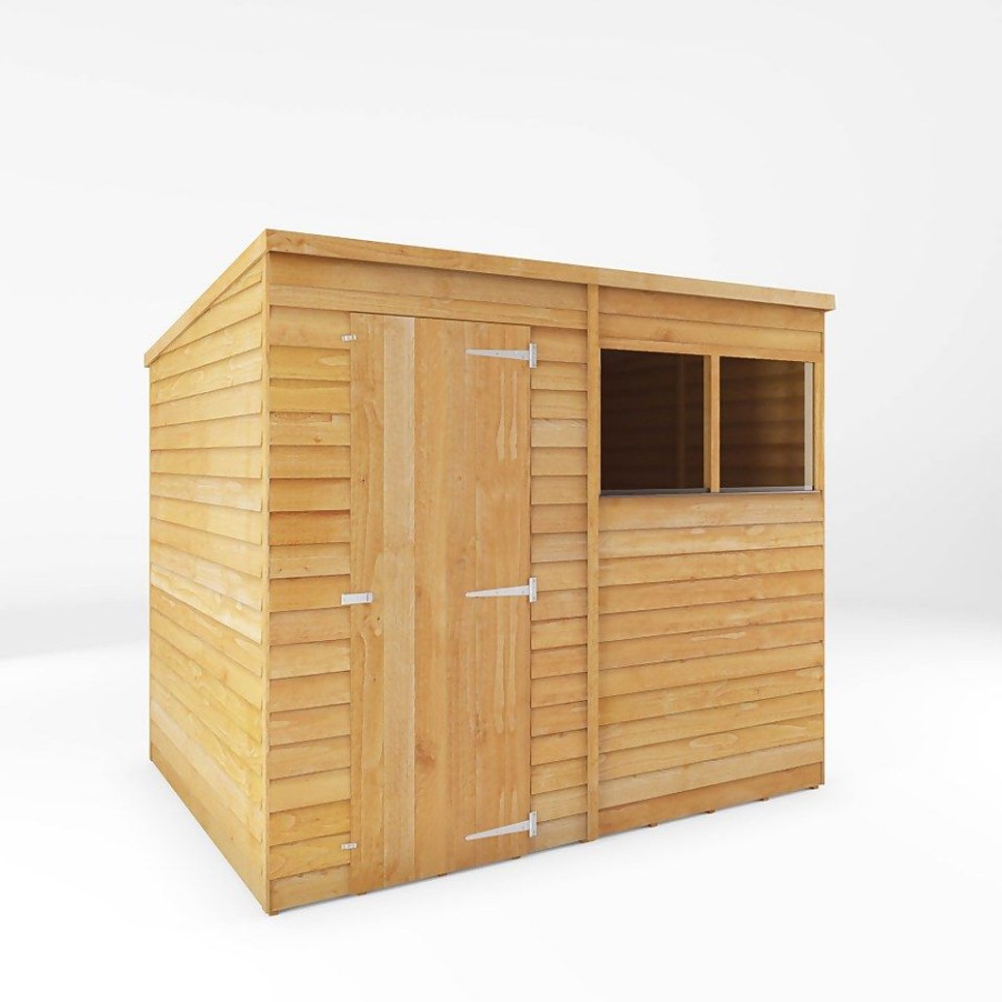 Homebase Garden Sheds | Mercia 8 X 6Ft Overlap Pent Shed - Incl. Installation