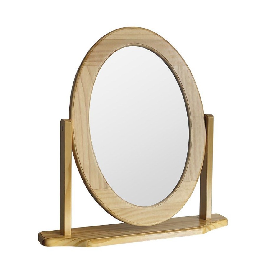 Homebase Mirrors | Oval Dressing Table Mirror - Pine