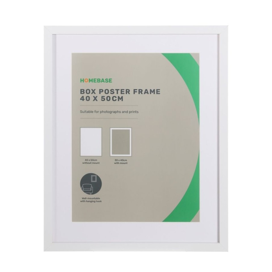 Homebase Photo Frames | Box Poster Frame - 40X50Cm - White