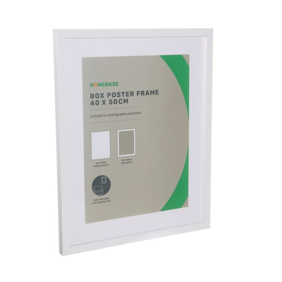 Homebase Photo Frames | Box Poster Frame - 40X50Cm - White