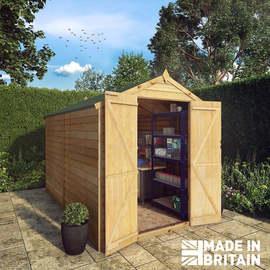 Homebase Garden Sheds | Mercia 10 X 6Ft Overlap Apex Windowless Shed