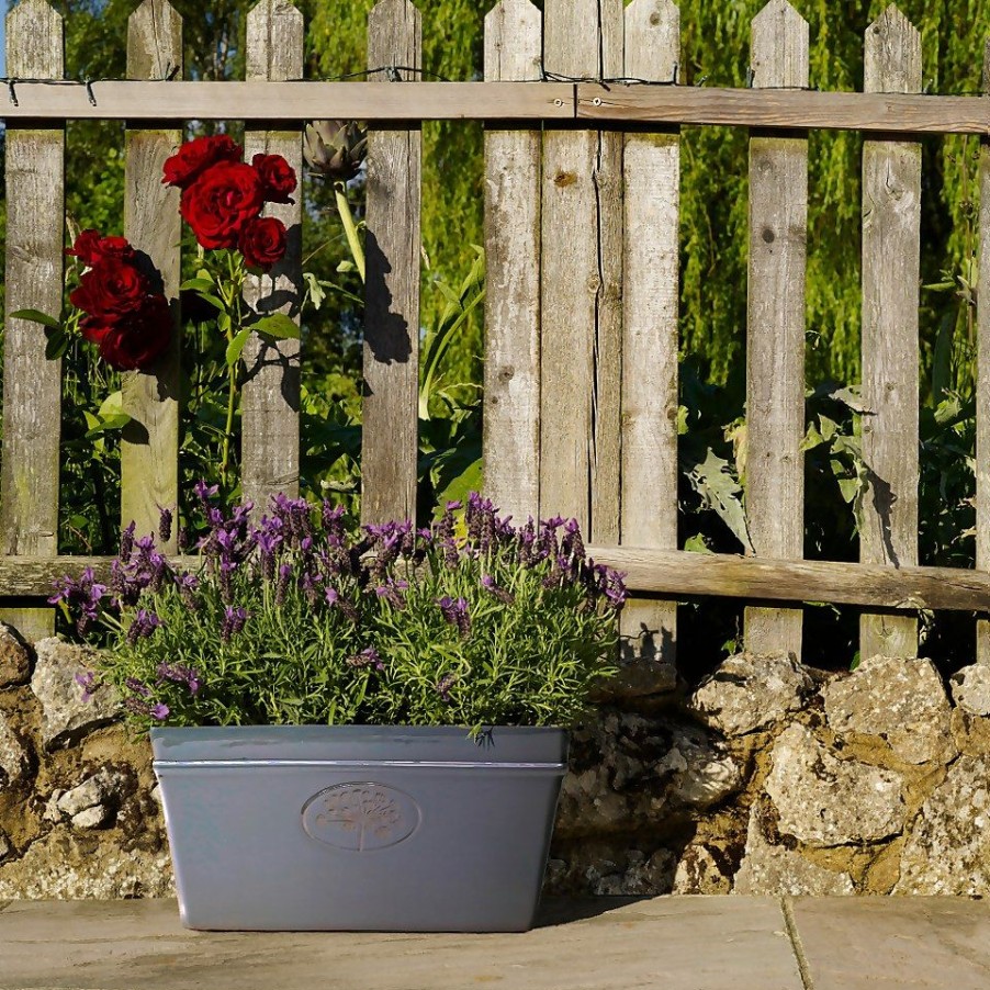 Homebase Trough Planters | Cotswold Denim Trough - 45Cm