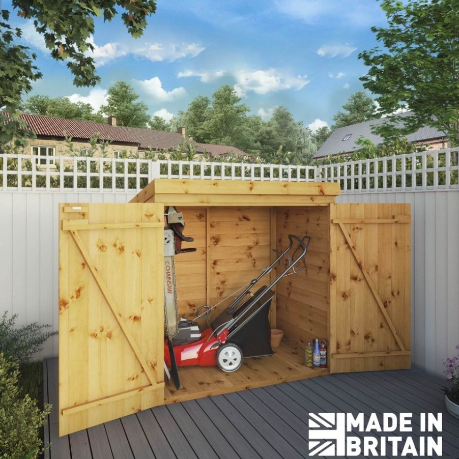 Homebase Garden Storage | Mercia (Installation Included) Overlap Pent Mower Store 3 X 5Ft