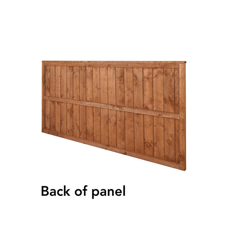 Homebase Garden Fencing | 6Ft X 3Ft (1.828M X 0.918M) Closedboard Fence Panel - Pack Of 3 (Home Delivery)