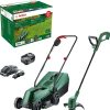 Homebase Lawn Mowers | Bosch 18V Lawncare Set Lawnmower + Trimmer