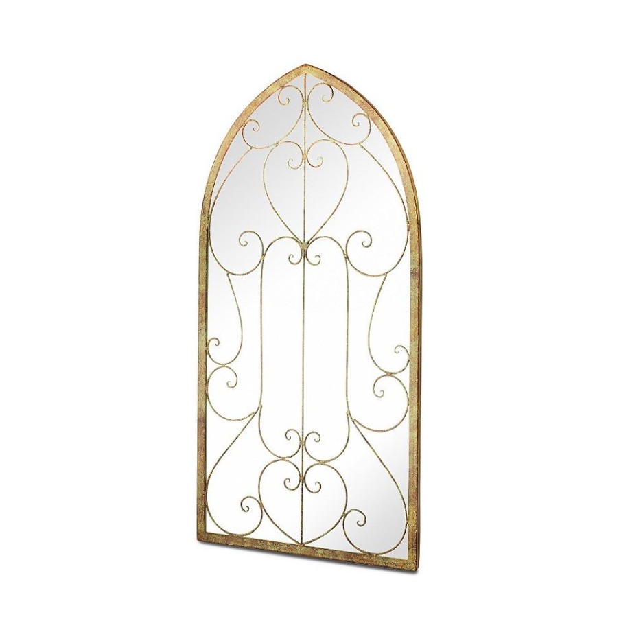 Homebase Mirrors | Mirroroutlet Metal Arched Decorative Window Garden Mirror - 100X50Cm