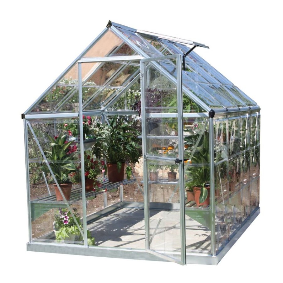 Homebase Greenhouses | Palram 6 X 14Ftcanopia Harmony Greenhouse - Silver