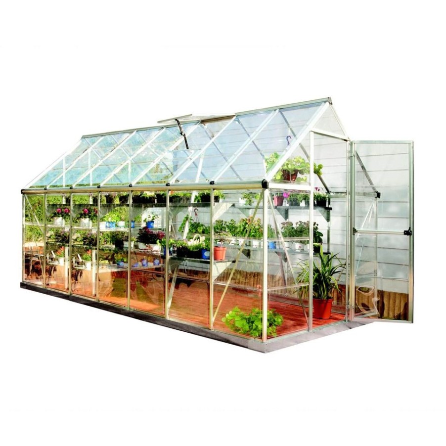 Homebase Greenhouses | Palram 6 X 14Ftcanopia Harmony Greenhouse - Silver