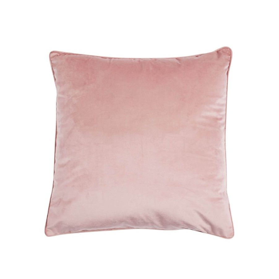 Homebase Cushions | Large Plain Velvet Cushion - Blush - 58X58Cm