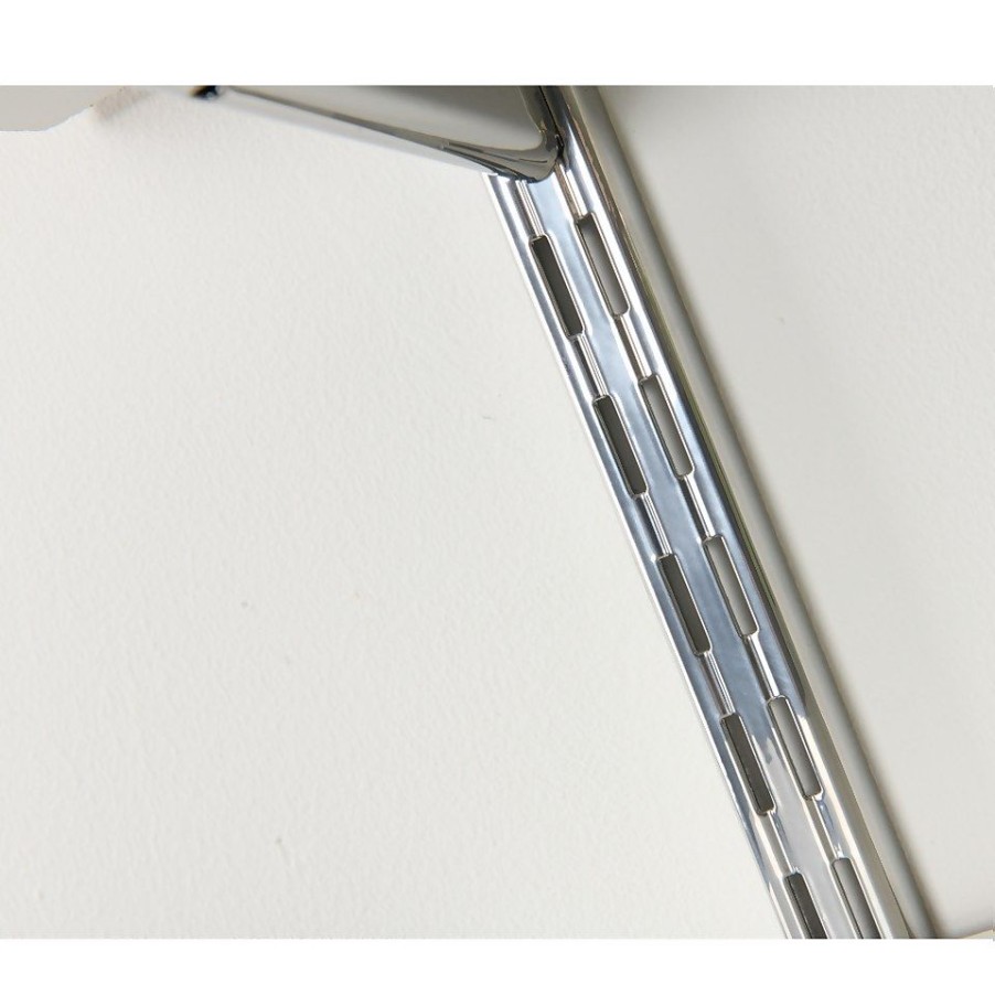 Homebase Shelving Brackets | Twin Slot Shelving Kit - 1981Mm Krome Twinslot And 317Mm Brackets - Chrome Effect