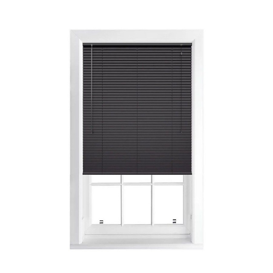 Homebase Storage & Home Deals | Black 25Mm Aluminium Venetian Blind - 90X152Cm