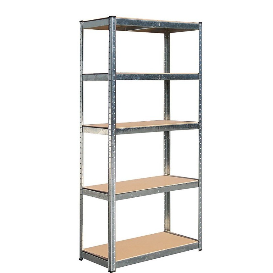 Homebase Garage Storage | Hilka 175Kg 5 Tier Boltless Shelving System