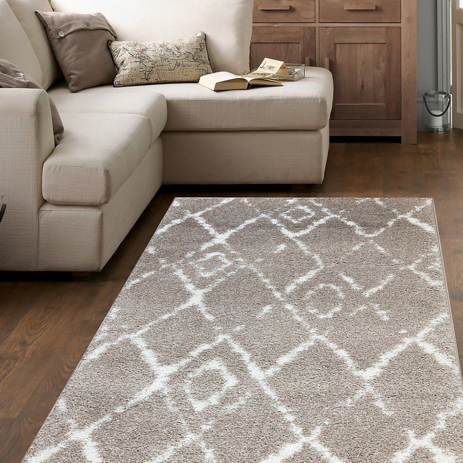 Homebase Rugs | Deluxe Berber Rug - Latte - 120X160Cm