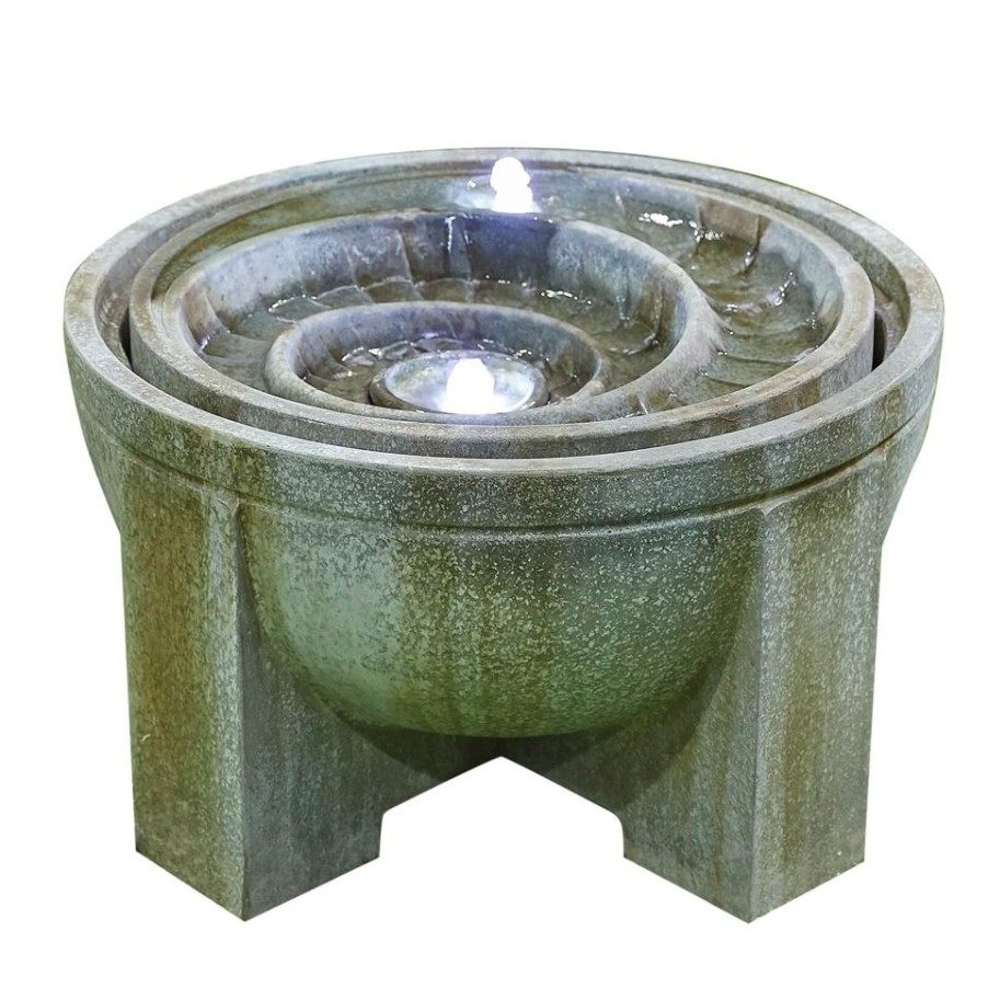 Homebase Water Features | Stylish Fountains Fossil Water Feature Incl Leds