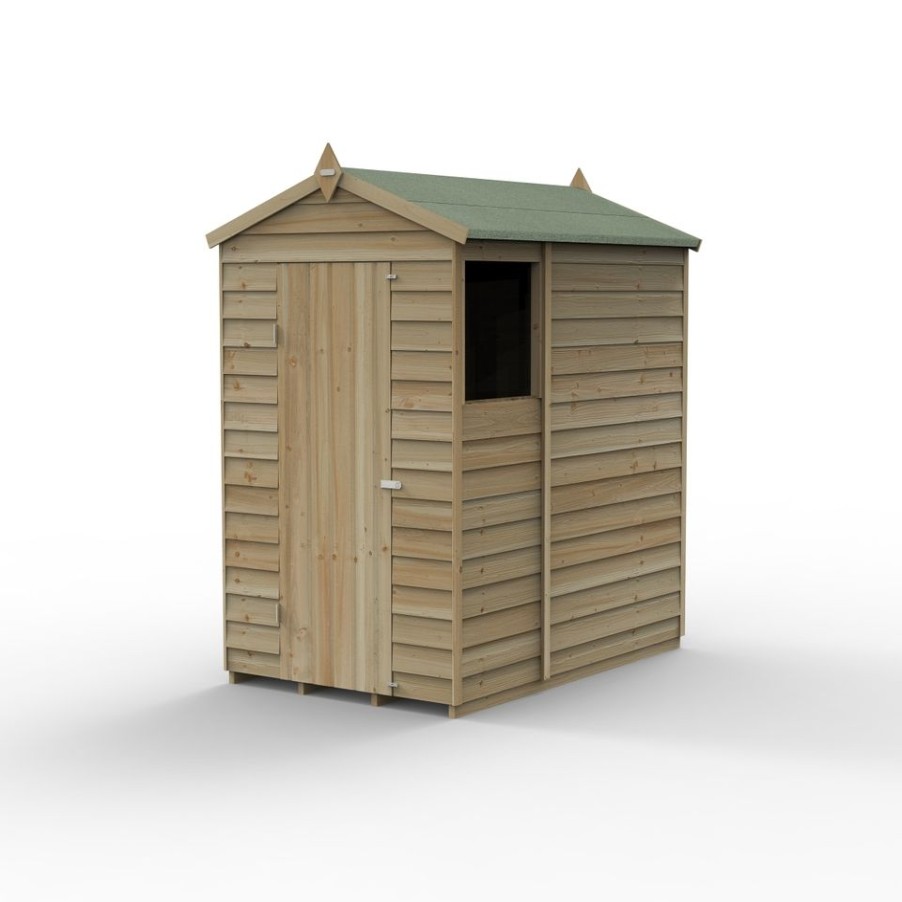 Homebase Garden Sheds | Forest Garden 4Life Apex Shed 4 X 6Ft - Single Door 1 Window (Home Delivery)