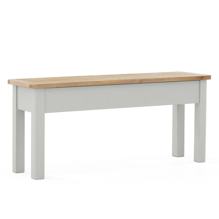 Homebase Dining Room Furniture | Norbury Storage Dining Bench - Grey