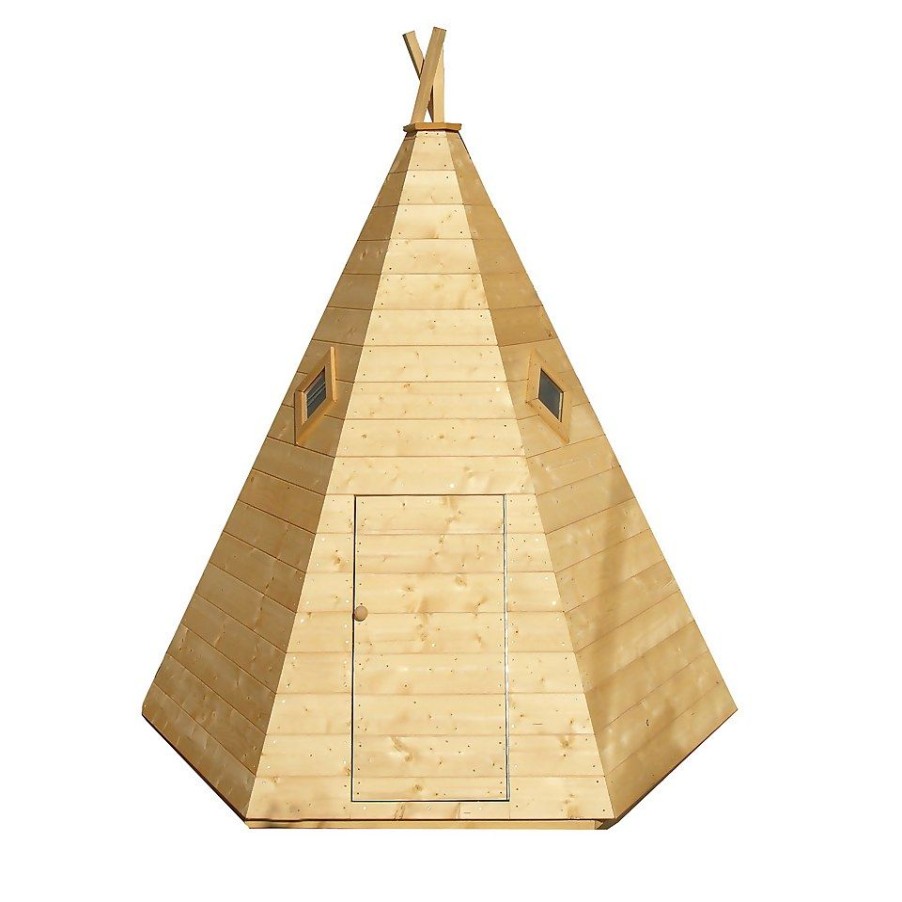 Homebase Garden Buildings | Shire 7 X 6Ft Wigwam Kids Wooden Playhouse