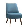 Homebase Chairs | Toby Velvet Accent Chair - Aegean Blue