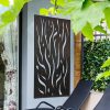 Homebase Outdoor Mirrors | Amarelle Large Metal Flame Design Decorative Garden Screen - 120 X 60Cm