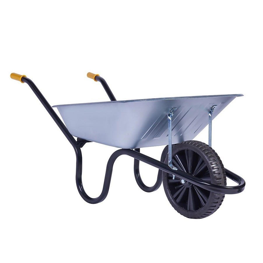 Homebase Garden Hand Tools | Chillington Chasseur Puncture Free Wheelbarrow - 90L