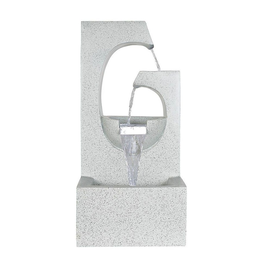 Homebase Water Features | Stylish Fountain Ango Falls Garden Water Feature With Leds