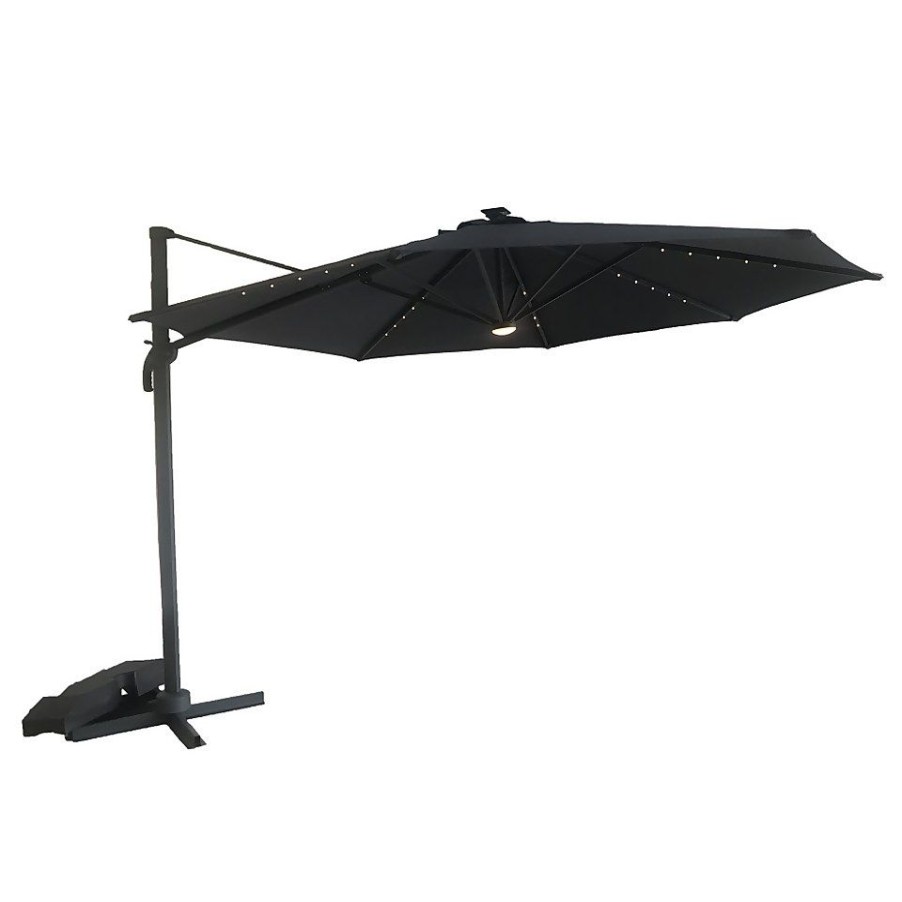 Homebase Garden Parasols | 3.5M Overhanging Parasol With Lights