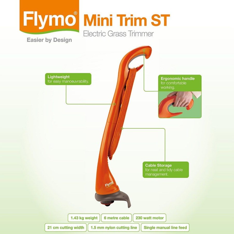 Homebase Grass Trimmers | Flymo Minitrim St Electric Grass Trimmer - 21Cm