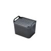 Homebase Storage & Home Deals | Medium Urban Storage Basket With Lid - Graphite