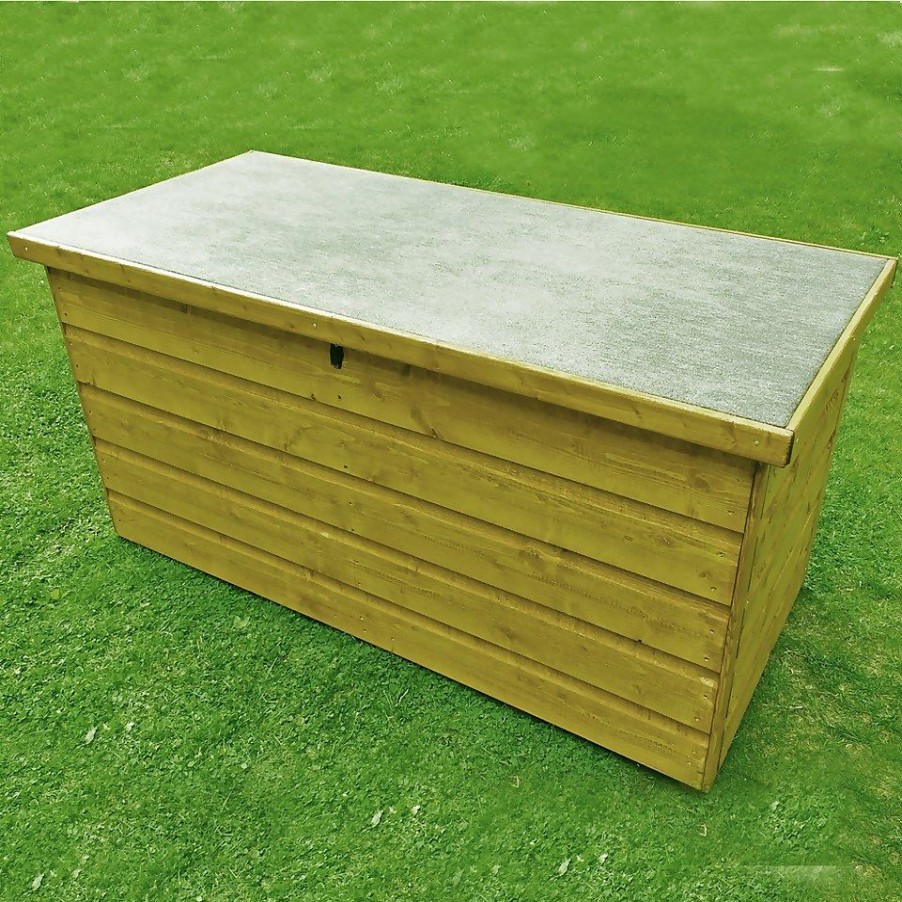 Homebase Garden Storage | Shire Tongue & Groove Wooden Storage Box - 4 X 2Ft