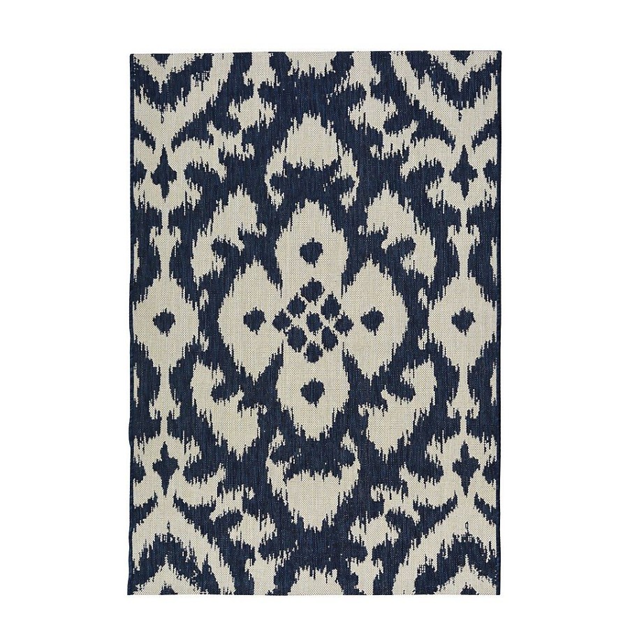 Homebase Rugs | Indoor Outdoor Ikat Rug - Navy - 200X290Cm