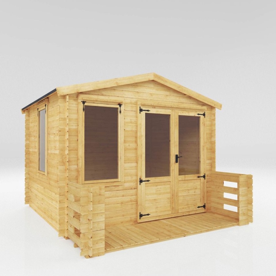 Homebase Garden Buildings | Mercia (Installation Included) 3.3X3.7M Sherwood 19Mm Log Cabin With Veranda