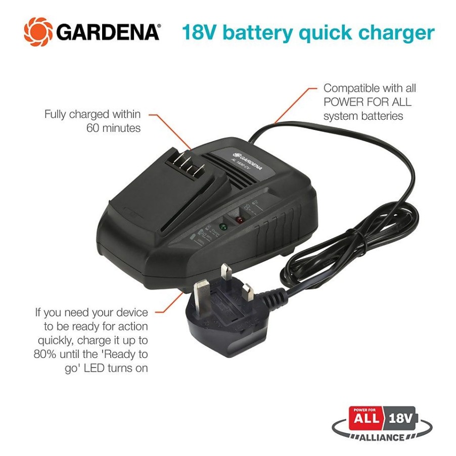 Homebase Garden Accessories & Spare Parts | Gardena 18V Battery Quick Charger