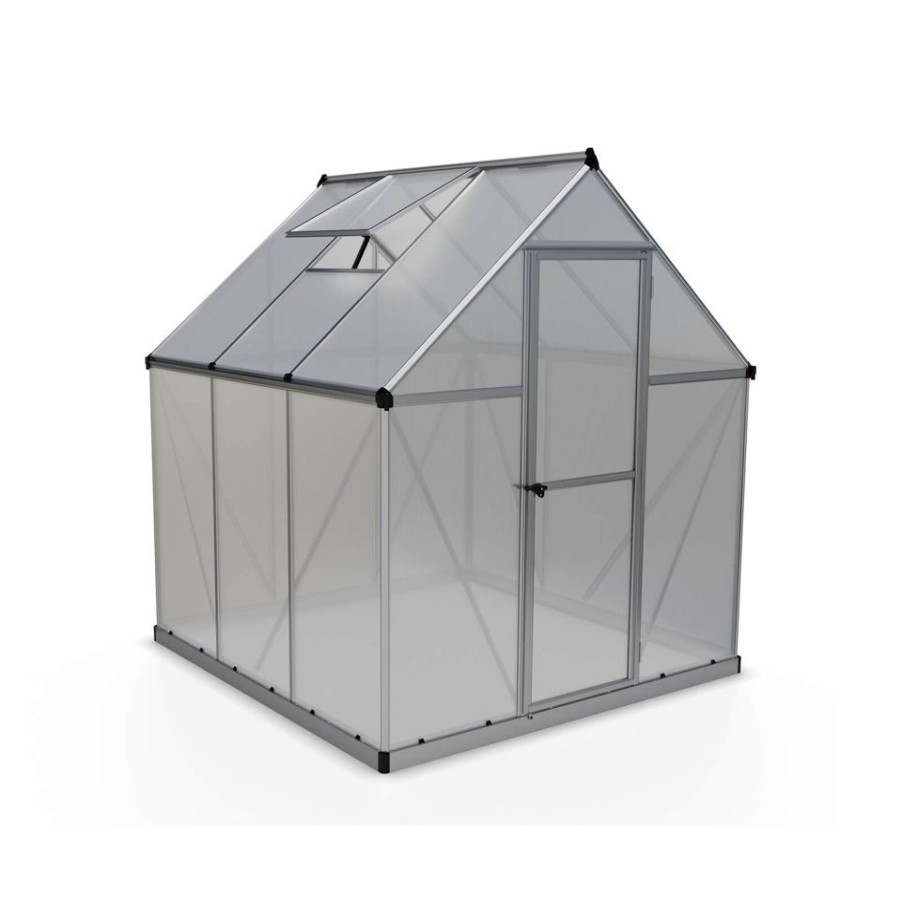 Homebase Greenhouses | Palram 6 X 6Ft Canopia Mythos Greenhouse- Silver