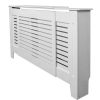 Homebase Hallway Furniture | Radiator Cover With Horizontal Slatted Design In White - Adjustable