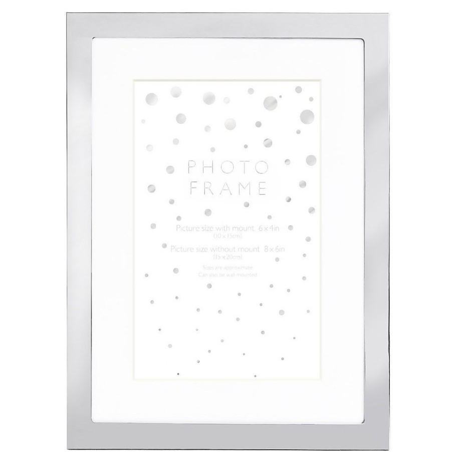 Homebase Photo Frames | Elegant Metal Photo Frame 6X4 - Silver