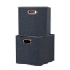 Homebase Cube Storage | Clever Cube Fabric Insert - Set Of 2 - Woven Marine