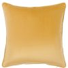 Homebase Cushions | Plain Velvet Cushion - Ochre - 43X43Cm