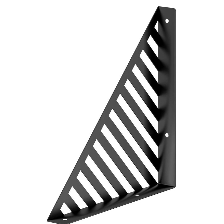 Homebase Shelving Brackets | Lines Bracket - Black - 200X200Mm