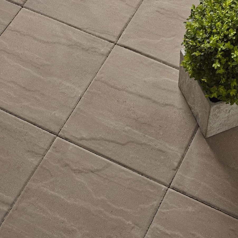 Homebase Paving Stones & Slabs | Stylish Stone Hereford Paving Riven 450 X 450Mm - Grey