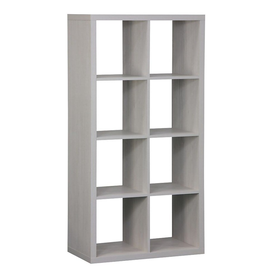 Homebase Cube Storage | 2X4 Storage Cube - Whitewash Effect