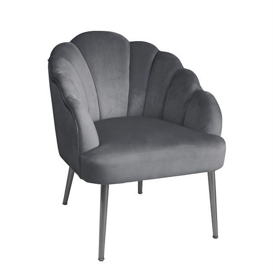 Homebase Chairs | Sophia Scallop Occasional Chair - Grey