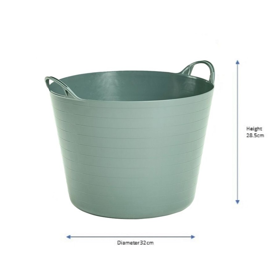 Homebase Storage Containers | Strata Tuff Tub - 14L - Sage Green