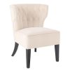 Homebase Chairs | Sadie Velvet Accent Chair - Ivory