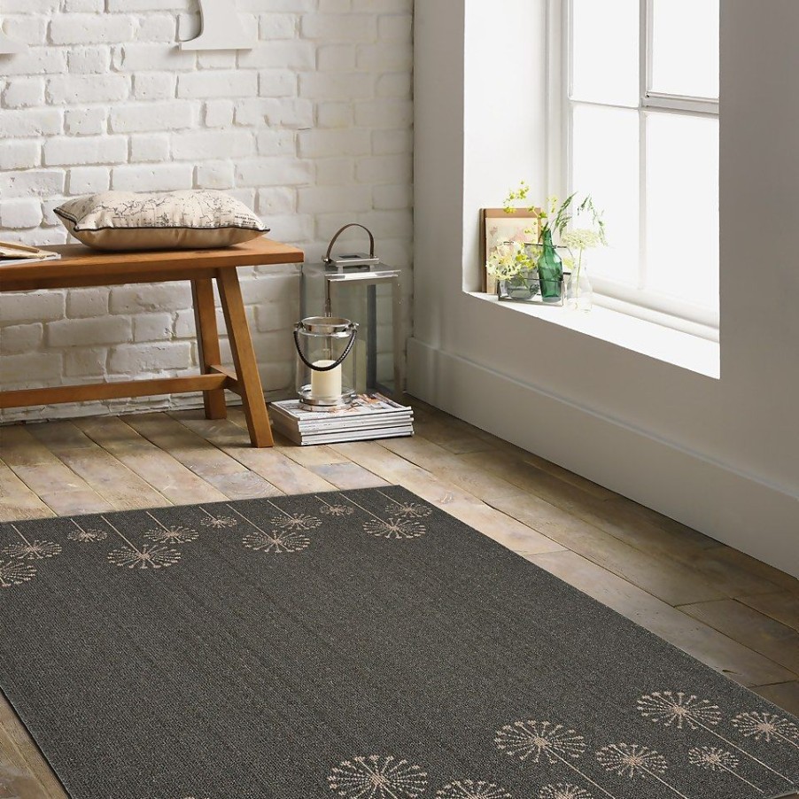 Homebase Rugs | Geneva Washable Rug - Lead & Sand - 80X140Cm