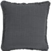 Homebase Cushions | Woven Stonewashed Cushion - Charcoal