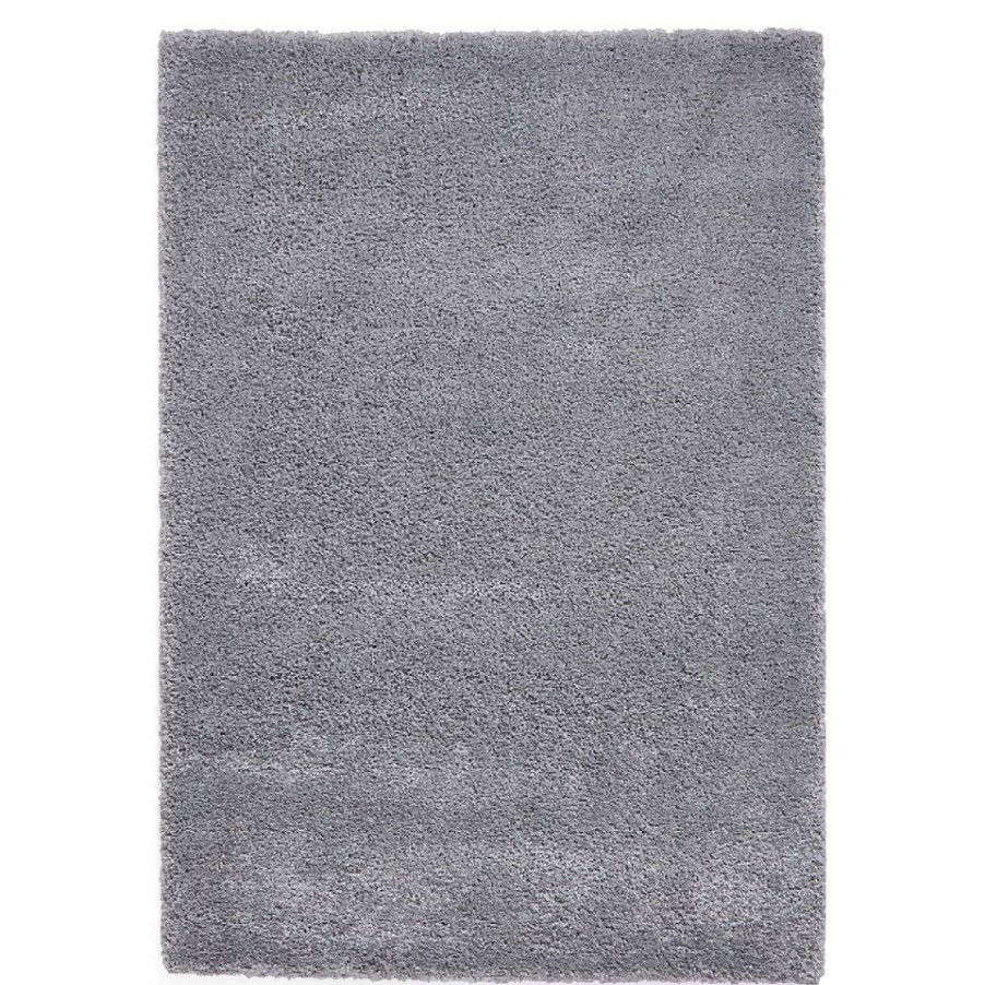 Homebase Storage & Home Deals | Ozzy Plain Shaggy Rug - Grey - 80X150Cm